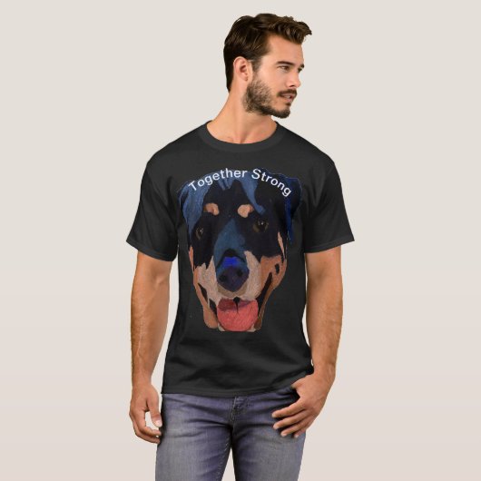 Rottweiler Sterke Confident Hopeful T-shirt (Voorkant volledig)