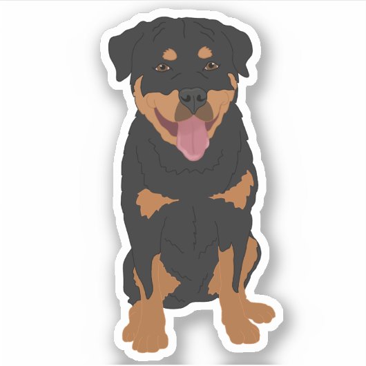 Rottweiler Sticker (Voorkant)