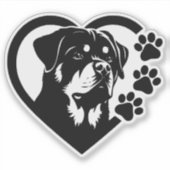 Rottweiler Sticker (Voorkant)
