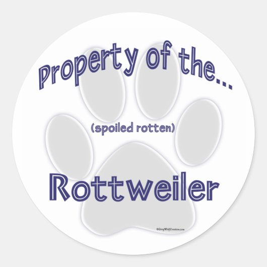 Rottweiler-Sticker Ronde Sticker (Voorkant)