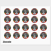 Rottweiler-sticker Ronde Sticker (Vel)