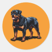 Rottweiler Stunning Dog Art Sticker (Voorkant)