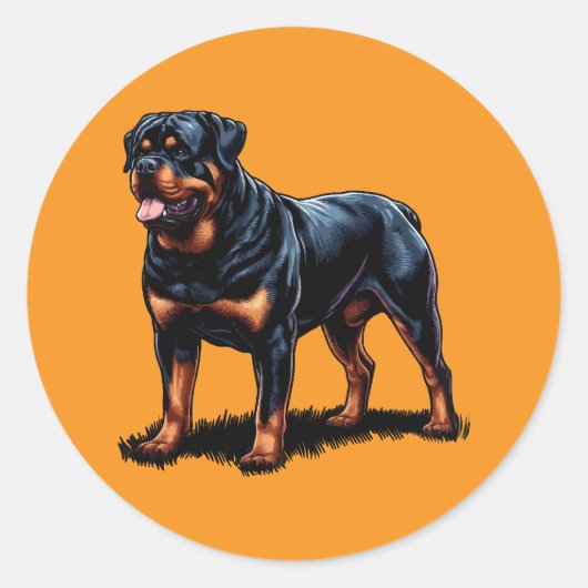 Rottweiler Stunning Dog Art Sticker (Voorkant)