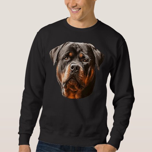 Rottweiler Stunning Dog Head Trui (Voorkant)