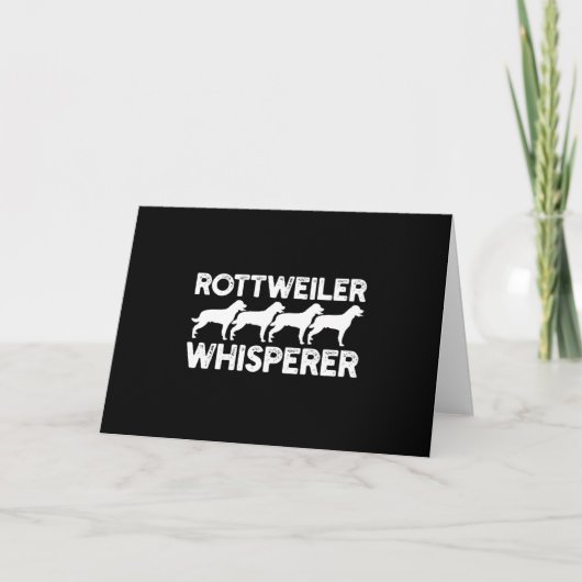 Rottweiler T-Shirt Bedankkaart (Voorkant)