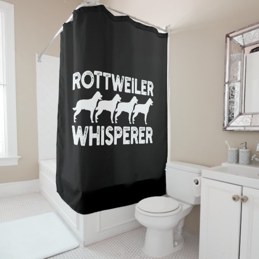 Rottweiler T-Shirt Douchegordijn (In situ)