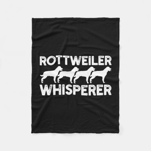 Rottweiler T-Shirt Fleece Deken (Voorkant)