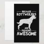 Rottweiler T-shirt kopie Briefpapier (Voorkant / Achterkant)
