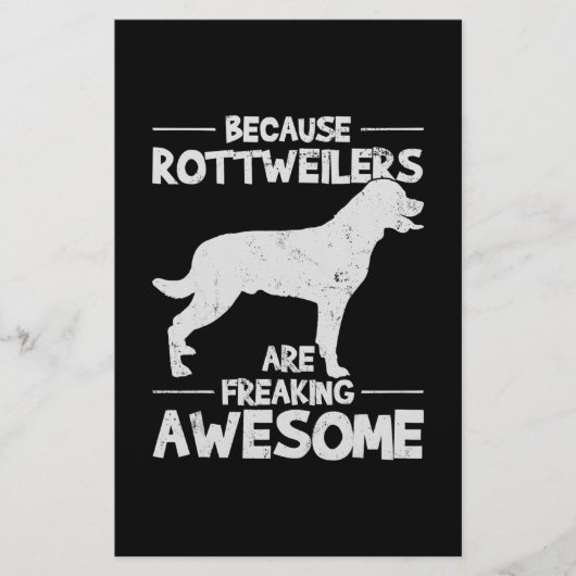 Rottweiler T-shirt kopie Briefpapier (Voorkant)