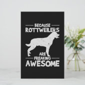 Rottweiler T-shirt kopie Briefpapier (Staand voorkant)