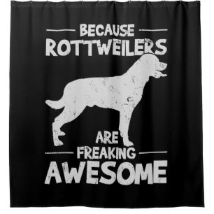 Rottweiler T-shirt kopie Douchegordijn