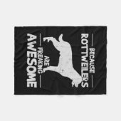 Rottweiler T-shirt kopie Fleece Deken (Voorkant (Horizontaal))