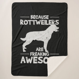 Rottweiler T-shirt kopie Sherpa Deken