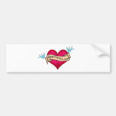 Rottweiler Tattoo Heart Bumpersticker (Voorkant)