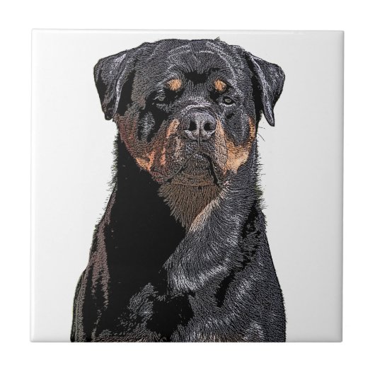 Rottweiler Tegeltje (Voorkant)