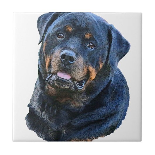 Rottweiler Tegeltje (Voorkant)