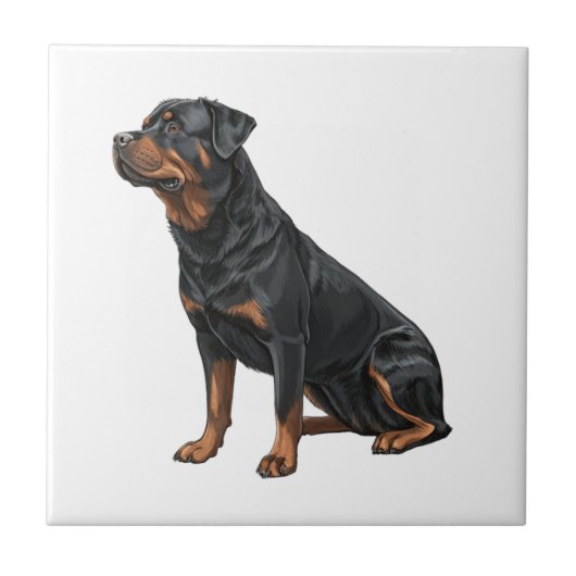 Rottweiler Tegeltje (Voorkant)