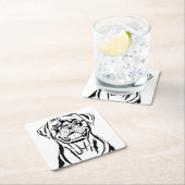 Rottweiler Tekening Kartonnen Onderzetters (Insitu)