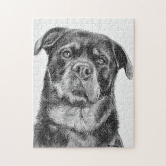 Rottweiler Tekening Legpuzzel (Verticaal)