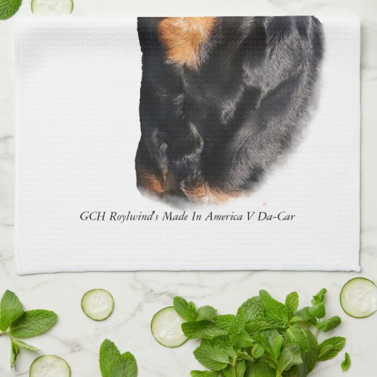 Rottweiler Theedoek (Gevouwen)