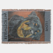 Rottweiler Throw Blanket Deken (Voorkant)