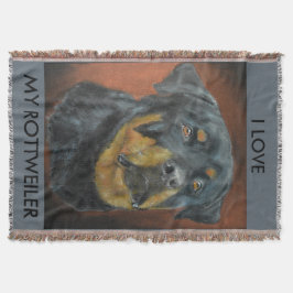 Rottweiler Throw Blanket Deken