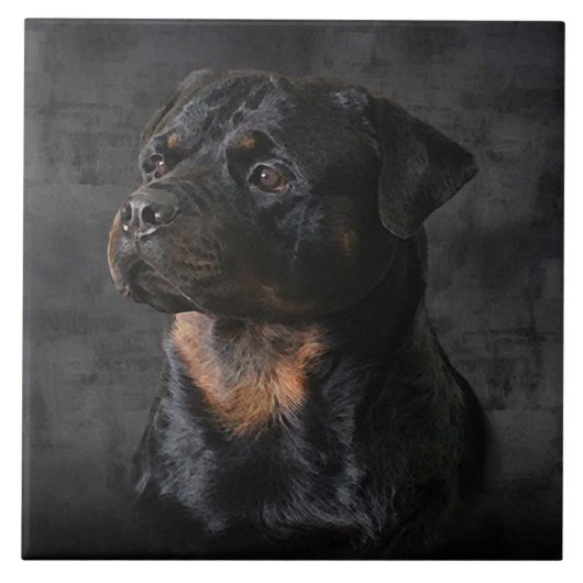 Rottweiler Tile Tegeltje (Voorkant)