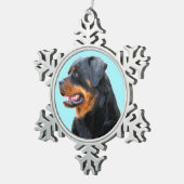 Rottweiler Tin Sneeuwvlok Ornament (Rechts)