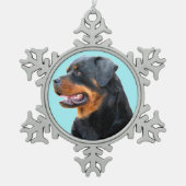 Rottweiler Tin Sneeuwvlok Ornament (Voorkant)