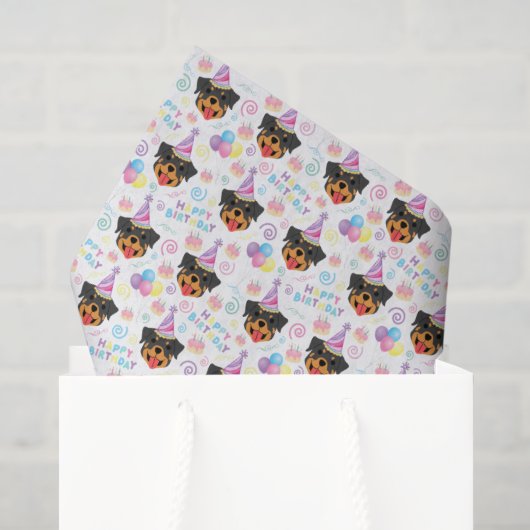 Rottweiler Tissue Papier (Cadeauzakje)