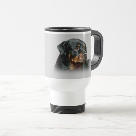 Rottweiler Travel Mug Reisbeker (Voorkant rechts)