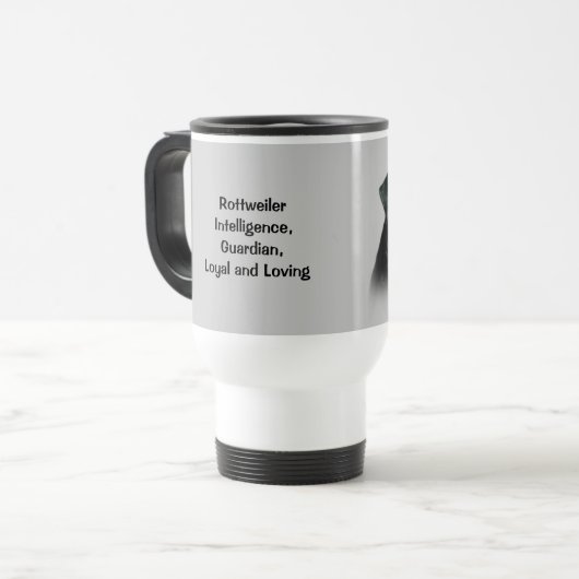 Rottweiler Travel Mug Reisbeker (Voorkant links)