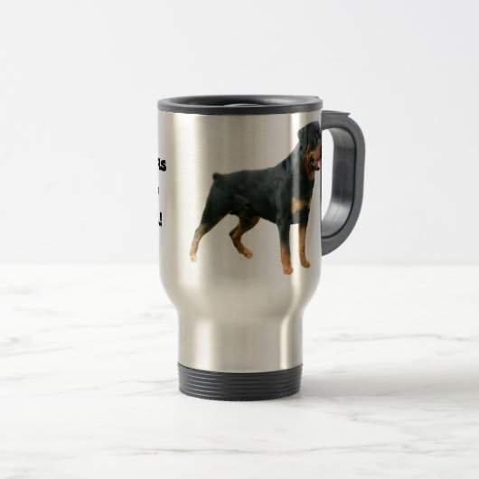 Rottweiler Travel Mug Reisbeker (Voorkant rechts)