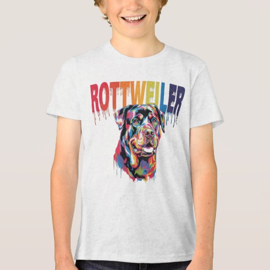 Rottweiler Tri-Blend Shirt (Voorkant)