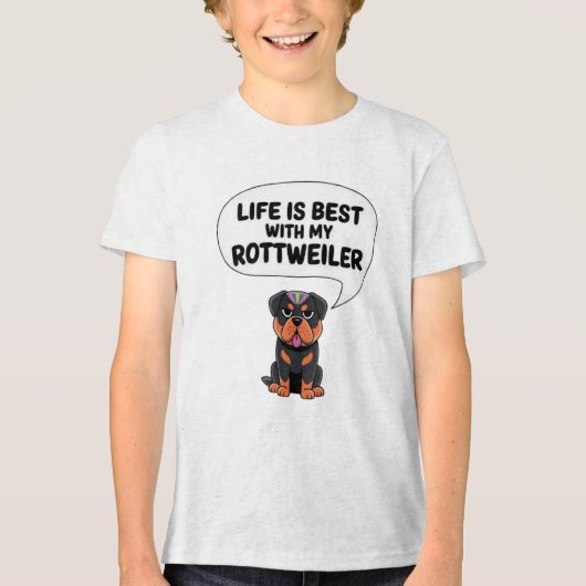 Rottweiler Tri-Blend Shirt (Voorkant)
