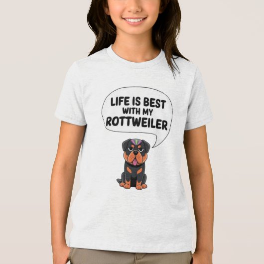 Rottweiler Tri-Blend Shirt (Voorkant)