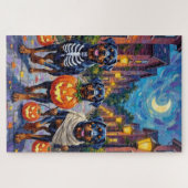 Rottweiler Trick-or-Treating In Halloween Costumes Legpuzzel (Horizontaal)