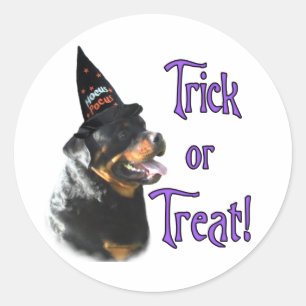 Rottweiler Trick Ronde Sticker