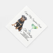 Rottweiler Trouwhandtekening Drink Servet (Hoek)