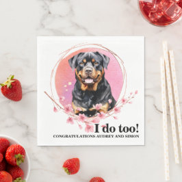 Rottweiler Trouwservetten Met Honden Foto Servet