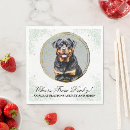 Rottweiler Trouwservetten Met Honden Foto Servet
