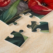 Rottweiler Tulpveld Kunst Legpuzzel (Zijkant)