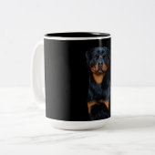 Rottweiler  tweekleurige koffiemok (Voorkant links)