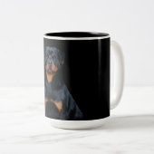 Rottweiler  tweekleurige koffiemok (Voorkant rechts)