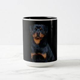 Rottweiler  tweekleurige koffiemok