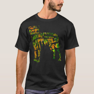 Rottweiler Typografische Waterverf schilderen T-shirt