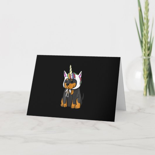 Rottweiler Unicorn Dog Bedankkaart (Voorkant)