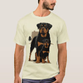 Rottweiler Vader - Bescherming - Zoon - Thuis - Fa T-shirt (Voorkant)