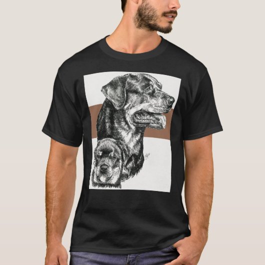 Rottweiler Vader &Son T-shirt (Voorkant)