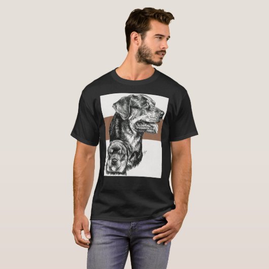 Rottweiler Vader &Son T-shirt (Voorkant volledig)